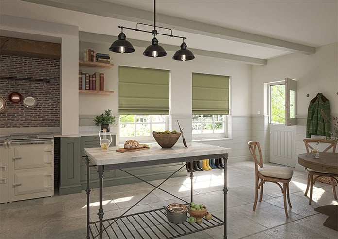 Ascot, Muted Green - Motorised Roman Blind - Image 6